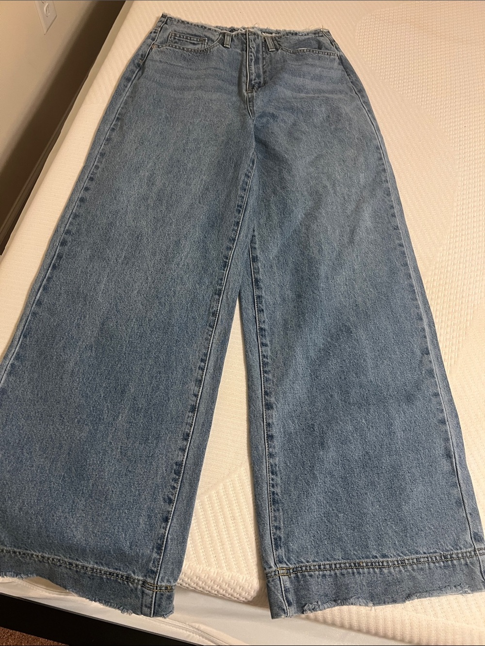 Fashion Nova Cutoff Waistband Baggy Wide Leg Denim Jeans